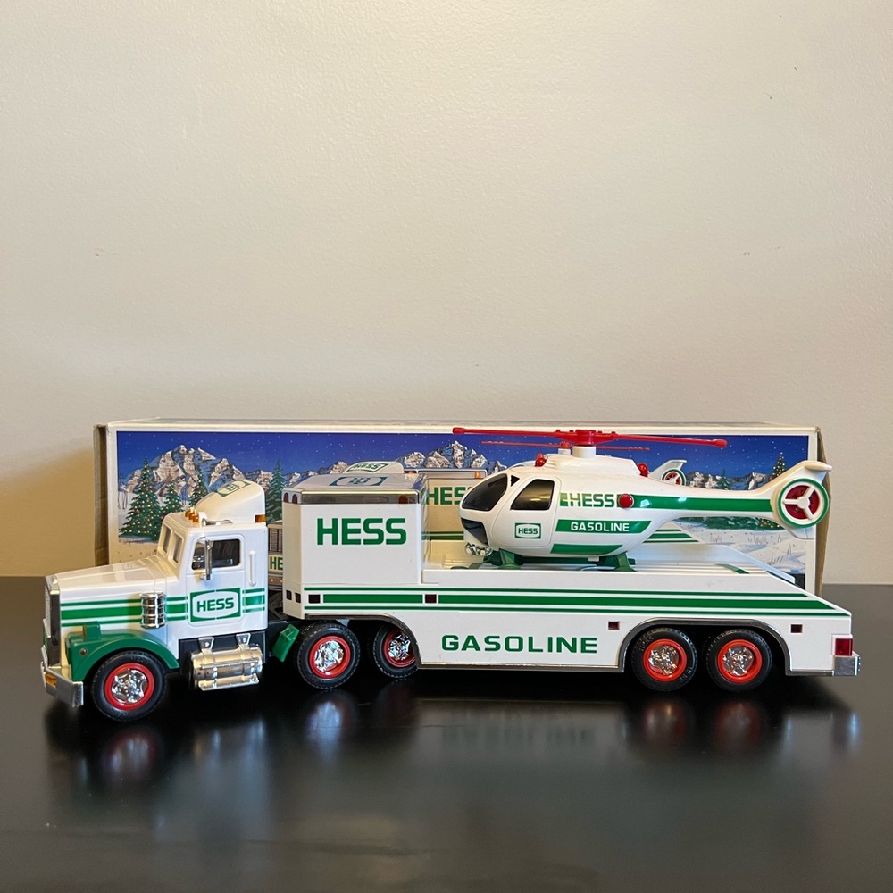 1995 Hess Toy Truck and Helicopter